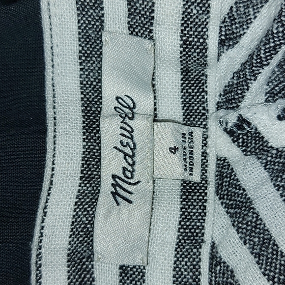 Madewell Skirt size 4 striped black/white - Picture 4 of 4